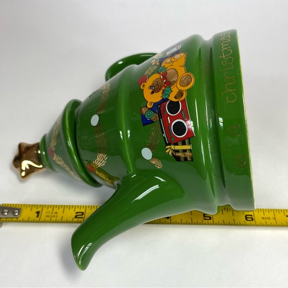Wade English Life Christmas Tree Shape Tea for One. Green & Gold Toys Teddy Bear - Picture 9 of 10